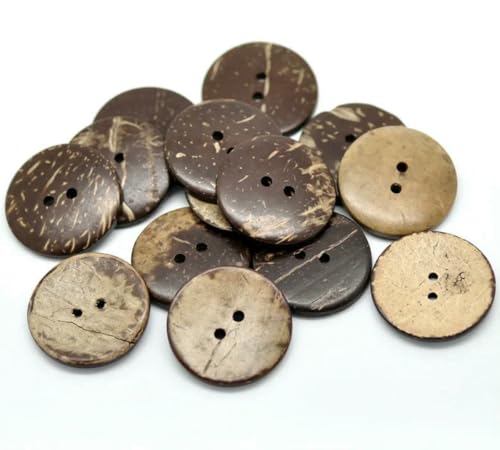 13–50 mm 2 Löcher braune Kokosnussschalen-Nähknöpfe runder Knopf für Kleidung Scrapbooking Kleidungsstück DIY Basteln Nähzubehör-Kokosnussknopf-23,0 mm x 100 Stück 13–50 mm 2 Löcher braune Kokosnussschalen-Nähknöpfe runder Knopf für Kleidung Scrapbooking Kleidungsstück DIY Basteln Nähzubehör-Kokosnussknopf-23,0 mm x 100 Stück von ZEYRU