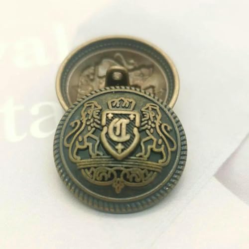 15–25 mm goldene Metallknöpfe für Kleidung im British Lion Academy-Stil, Manteldekorationen, Knöpfe, Nähzubehör, Großhandel, 6 Stück, 2–15 mm, 6 Stück 15–25 mm goldene Metallknöpfe für Kleidung im British Lion Academy-Stil, Manteldekorationen, Knöpfe, Nähzubehör, Großhandel, 6 Stück, 2–15 mm, 6 Stück von ZEYRU