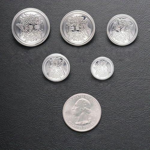 15 Stück Metallknöpfe mit Kronenmuster, Vintage, britischer College-Stil, Anzugknöpfe, handgenäht, Mantel, Kleidung, goldene Knöpfe und Abzeichen, Silber, 20 mm 15 Stück Metallknöpfe mit Kronenmuster, Vintage, britischer College-Stil, Anzugknöpfe, handgenäht, Mantel, Kleidung, goldene Knöpfe und Abzeichen, Silber, 20 mm von ZEYRU