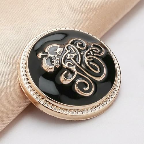 18/21/25 mm Blumenperlen-Gold-Ösenknöpfe für Damenbekleidung, Jacken, Pullover, handgefertigtes Nähzubehör, Scrapbooking, 18–25,0 mm, 5 Stück von ZEYRU