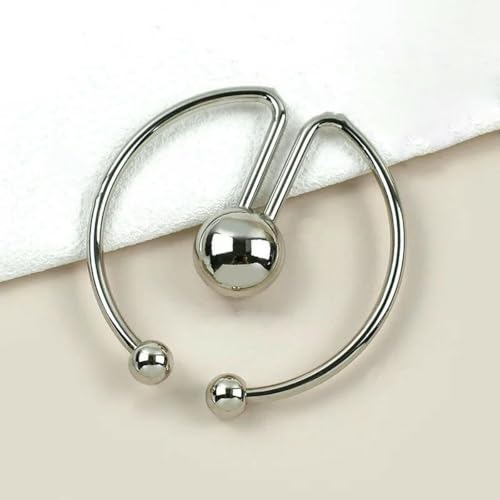 2/5/10 Stück Metallschnalle, U-förmig, abnehmbarer Hemdkragen, dekorativer Verschluss, unregelmäßiger Spiralknopf, Kleidungszubehör, 10 Stück, 02, Silber von ZEYRU