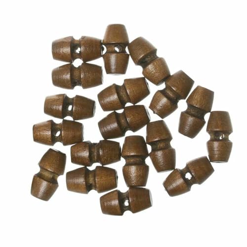 20/40 Stück 15 mm Mini-Hornknopf zum Selbermachen, 1/6 Puppenkleidung, Bastelschnallen, DIY-Mantelzubehör, ultrakleine Holzknöpfe, 3–20 Stück von ZEYRU