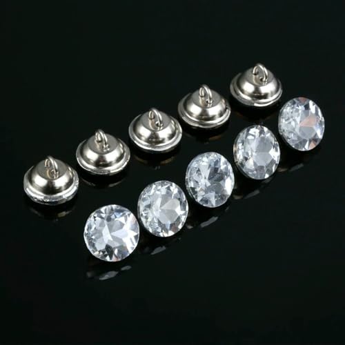 20 Stück Hochwertige Kristall-Edelsteinknöpfe zum Nähen für Sofa-Kopfteil-Hemd-Glasknöpfe für Kleidungsstücke 14/16/18/22 mm - 14,0 mm 20 Stück von ZEYRU