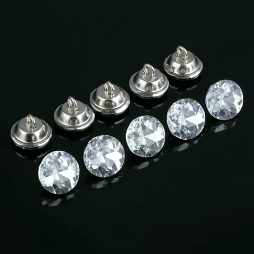 20 Stück Hochwertige Kristall-Edelsteinknöpfe zum Nähen für Sofa-Kopfteil-Hemd-Glasknöpfe für Kleidungsstücke 14/16/18/22 mm-16 mm 20 Stück von ZEYRU