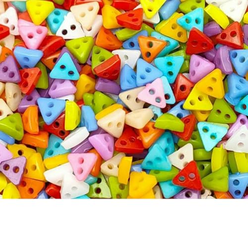 250 Stück 6 mm gemischte Mini-Knöpfe in Herz-/Blumen-/Stern-/Dreiecks-/Quadratform für Puppen, Stofftiere, Kleidung, Nähen, Puppenherstellungszubehör, Dreieck-Mix 250 Stück 6 mm gemischte Mini-Knöpfe in Herz-/Blumen-/Stern-/Dreiecks-/Quadratform für Puppen, Stofftiere, Kleidung, Nähen, Puppenherstellungszubehör, Dreieck-Mix von ZEYRU