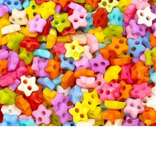 250 Stück 6 mm gemischte Mini-Knöpfe in Herz-/Blumen-/Stern-/Dreiecks-/Quadratform für Puppen, Stofftiere, Kleidung, Nähen, Puppenherstellungszubehör - Stern-Mix 250 Stück 6 mm gemischte Mini-Knöpfe in Herz-/Blumen-/Stern-/Dreiecks-/Quadratform für Puppen, Stofftiere, Kleidung, Nähen, Puppenherstellungszubehör - Stern-Mix von ZEYRU