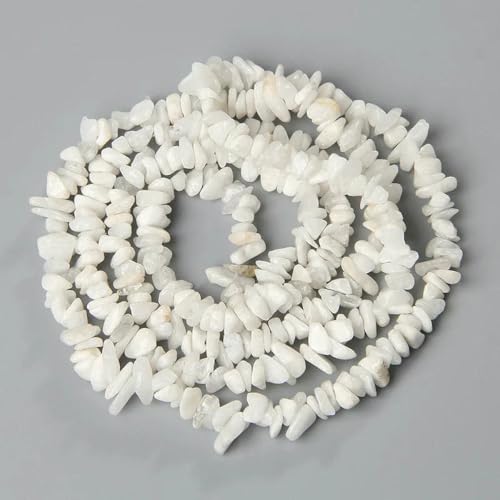 3–5 mm Naturstein, unregelmäßige Form, Freiform-Chip-Perle, Tigerauge, Amethyste, Achate, Lapislazuli, zur Schmuckherstellung, DIY-Armband, Halskette, 12, weißer Stein, 81,3 cm 3–5 mm Naturstein, unregelmäßige Form, Freiform-Chip-Perle, Tigerauge, Amethyste, Achate, Lapislazuli, zur Schmuckherstellung, DIY-Armband, Halskette, 12, weißer Stein, 81,3 cm von ZEYRU