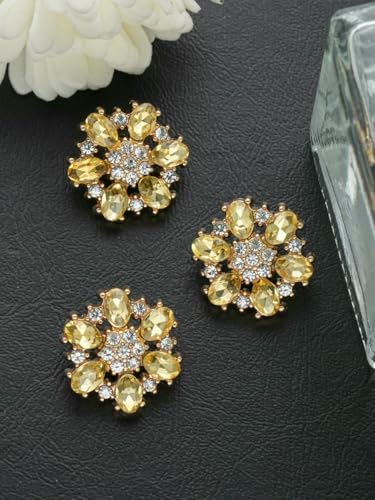 3 Stück/Packung Metall-Blumenknöpfe, funkelnde Strass-Modeknöpfe, genähte Hemden, DIY-Mäntel, Schuhe, Nähschmuck – JRBG009 – 7–25 mm 3 Stück/Packung Metall-Blumenknöpfe, funkelnde Strass-Modeknöpfe, genähte Hemden, DIY-Mäntel, Schuhe, Nähschmuck – JRBG009 – 7–25 mm von ZEYRU