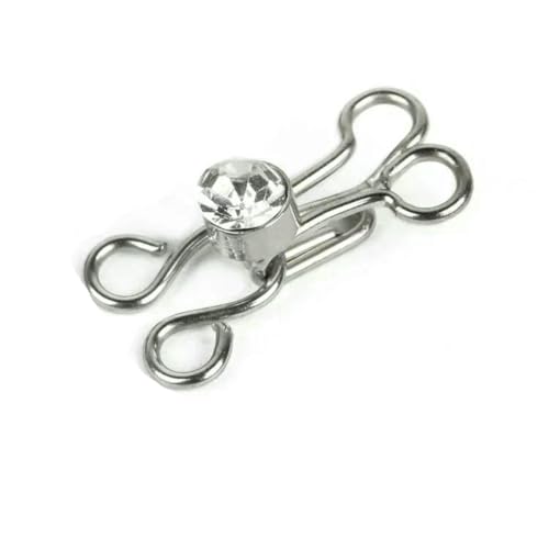30/50 Sets Jeans Hosen Metall Unsichtbarer Knopf Unterwäsche Kleiderhaken Einstellschnallen Rock Versteckte Knöpfe Nähzubehör-Silber-04-17mm-50Sets von ZEYRU
