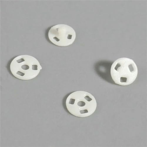 30 Sets (2 Stück/Set) Druckknöpfe, Nähzubehör für die Herstellung von Kleidung und Puppen, runder versteckter Knopf, 4,0 mm, Weiß von ZEYRU