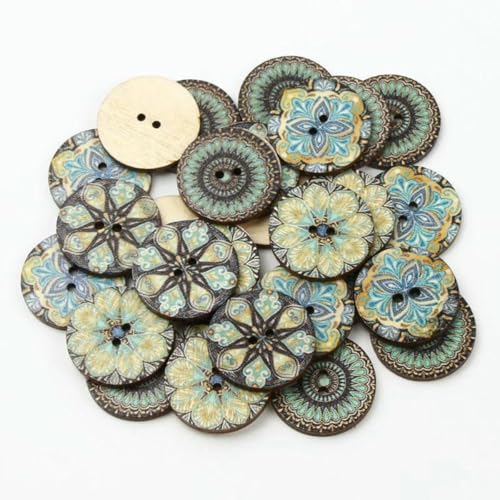 30 Stück/Los 25 mm Blau Vintage Farbe Runde 2-Loch Holzknöpfe für Kleidung Nähzubehör Kinder Handarbeiten Dekorative Knöpfe-1 30 Stück/Los 25 mm Blau Vintage Farbe Runde 2-Loch Holzknöpfe für Kleidung Nähzubehör Kinder Handarbeiten Dekorative Knöpfe-1 von ZEYRU