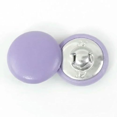 30 Stück 11~28 mm Lederknöpfe für Jacken, Taschen, Hosen, Dekorschnallen, Mäntel, Ersatz für runde Schaftknöpfe, DIY-Kleidungsnähzubehör, Lila, 22 mm von ZEYRU