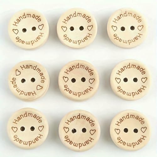 30 Stück 15/20/25 mm süße 2-Loch-Holzknöpfe zum Nähen von Kleidungszubehör, DIY-Bastelprojekten, Dekorationen - Herzmuster - 25 mm 30 Stück 15/20/25 mm süße 2-Loch-Holzknöpfe zum Nähen von Kleidungszubehör, DIY-Bastelprojekten, Dekorationen - Herzmuster - 25 mm von ZEYRU