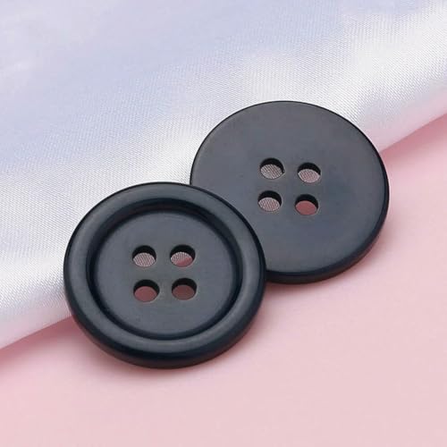 30 Stück 9–30 mm mehrfarbige runde Knöpfe zum Nähen von Harzknöpfen für DIY-Kleidung, Pullover, Mäntel, Hemden, Bekleidung, Scrapbooking-Zubehör-17–24L 15,0 mm von ZEYRU
