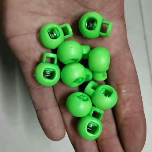 30 Stück farbige Kugeln, runde Federstopper, Kordelstopper, Knebelverschluss, Clip für Sportbekleidung, Kleidung, Schuhe, Seil, DIY-Bastelteile, fruchtgrün, 17 mm 30 Stück farbige Kugeln, runde Federstopper, Kordelstopper, Knebelverschluss, Clip für Sportbekleidung, Kleidung, Schuhe, Seil, DIY-Bastelteile, fruchtgrün, 17 mm von ZEYRU