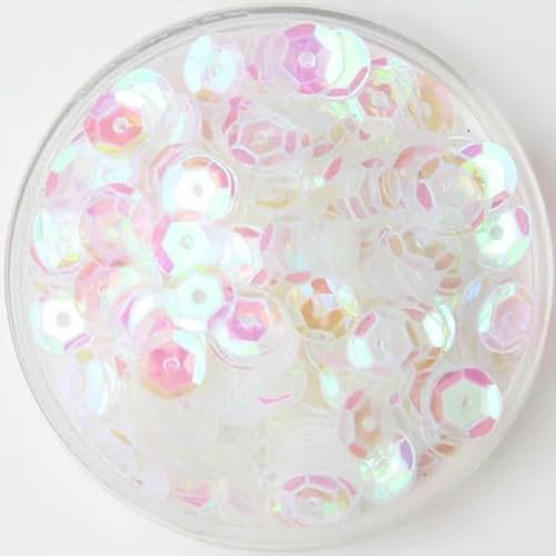 4/5/6/8 mm runder Becher, PVC, lose Pailletten, Pailletten, Nähen, Basteln, Verschönerung, Aufkleber, Schmuckherstellung, Zubehör, zum Aufnähen von Kleidung, AB transparent, 5 mm, 800 Stück, 10 g 4/5/6/8 mm runder Becher, PVC, lose Pailletten, Pailletten, Nähen, Basteln, Verschönerung, Aufkleber, Schmuckherstellung, Zubehör, zum Aufnähen von Kleidung, AB transparent, 5 mm, 800 Stück, 10 g von ZEYRU