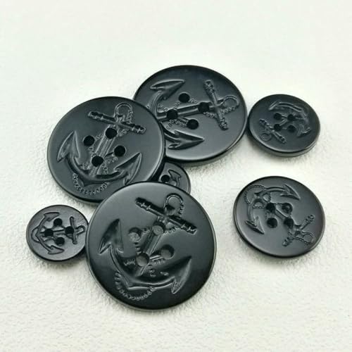 5 Stück/Beutel Ankerschnalle Retro Anker Boutique High-End-Kleiderknopf-Schwarz-15,0 mm 5 Stück/Beutel Ankerschnalle Retro Anker Boutique High-End-Kleiderknopf-Schwarz-15,0 mm von ZEYRU