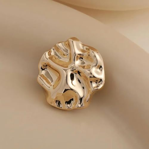 5 Stück Knöpfe in unregelmäßiger Form, goldfarben, modische Metallknöpfe, 15/21,5 mm, edle Knöpfe mit Schaft, Damenbekleidungszubehör, Gold, 21,5 mm 5 Stück Knöpfe in unregelmäßiger Form, goldfarben, modische Metallknöpfe, 15/21,5 mm, edle Knöpfe mit Schaft, Damenbekleidungszubehör, Gold, 21,5 mm von ZEYRU