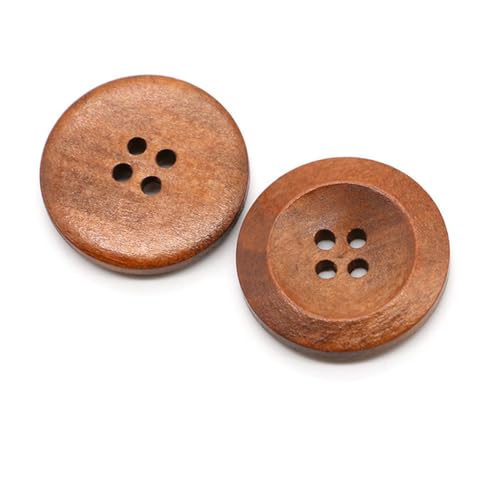 50 Stück DIY Holzknöpfe Nähzubehör für Hemden, Kleidung, Mäntel, dekorativ, handgefertigt, Holzhandwerk, Kinderbekleidung, Knöpfe, 4 Löcher, D-Kaffee, 20 mm 50 Stück DIY Holzknöpfe Nähzubehör für Hemden, Kleidung, Mäntel, dekorativ, handgefertigt, Holzhandwerk, Kinderbekleidung, Knöpfe, 4 Löcher, D-Kaffee, 20 mm von ZEYRU