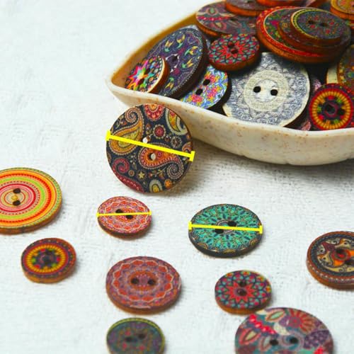 50 Stück Retro-Holzknöpfe, 2 Löcher, Handarbeit, Nähen, Scrapbook, Kleidung, Knopf, DIY, Basteln, Zubehör, Dekor, 20 mm 50 Stück Retro-Holzknöpfe, 2 Löcher, Handarbeit, Nähen, Scrapbook, Kleidung, Knopf, DIY, Basteln, Zubehör, Dekor, 20 mm von ZEYRU