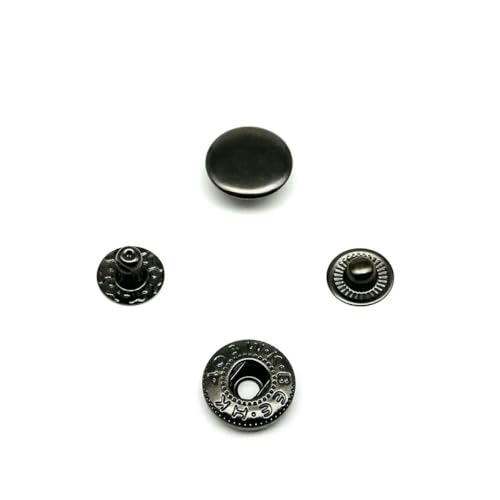50er-Set Nr. 633 655 831 201 10/12/15 mm Metall-Druckknopf ohne Nähen für Ledertaschen, Kleidung, Jacken, Mäntel, Reparaturwerkzeug, Pistolenschwarz 633 50er-Set Nr. 633 655 831 201 10/12/15 mm Metall-Druckknopf ohne Nähen für Ledertaschen, Kleidung, Jacken, Mäntel, Reparaturwerkzeug, Pistolenschwarz 633 von ZEYRU