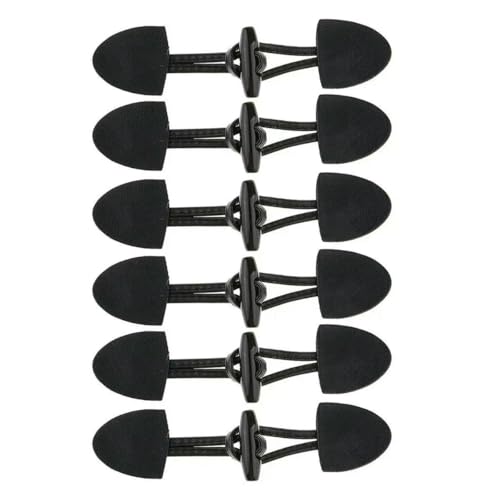 6 Paar klassische schwarze Knebelknöpfe aus Hornleder, Verschlüsse für Mäntel, Jacken, Dufflecoats, Pullover, Nähverschlüsse für Mäntel, schwarz 6 Paar klassische schwarze Knebelknöpfe aus Hornleder, Verschlüsse für Mäntel, Jacken, Dufflecoats, Pullover, Nähverschlüsse für Mäntel, schwarz von ZEYRU