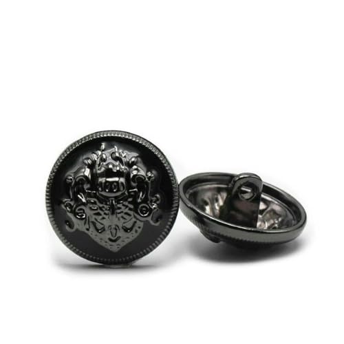 6 Stück 10–28 mm goldene Metallknöpfe, Kleidungsstück, Mantel, Nähzubehör, Knöpfe zum Basteln von Kleidung, schwarzer Punkt, Ölknopf, Punkt, Ölknopf, 12–18 mm von ZEYRU