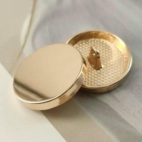 6 Stück goldene Metallknöpfe für Kleidung Damenmantel Nähzubehör Glatte Nähknöpfe Handarbeiten-Golden-23,0 mm 6 Stück 6 Stück goldene Metallknöpfe für Kleidung Damenmantel Nähzubehör Glatte Nähknöpfe Handarbeiten-Golden-23,0 mm 6 Stück von ZEYRU