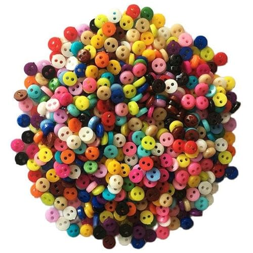 6 mm, 9 mm, 11 mm, 12 mm, dekorative Knöpfe für Handarbeiten, Harzknöpfe für Puppen, Scrapbooking, Nähknöpfe, 2 Löcher, 2-Loch-Mix zufällig, 6 mm, 100 Stück 6 mm, 9 mm, 11 mm, 12 mm, dekorative Knöpfe für Handarbeiten, Harzknöpfe für Puppen, Scrapbooking, Nähknöpfe, 2 Löcher, 2-Loch-Mix zufällig, 6 mm, 100 Stück von ZEYRU