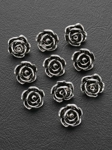 7/20/50 Stück/Packung Vintage Rosenblumen-Metallknöpfe für Schaft Wollmantel Kleid DIY Schuhe Hüte Dekorknöpfe Nähzubehör-Silber-50 Stück-11 mm 7/20/50 Stück/Packung Vintage Rosenblumen-Metallknöpfe für Schaft Wollmantel Kleid DIY Schuhe Hüte Dekorknöpfe Nähzubehör-Silber-50 Stück-11 mm von ZEYRU