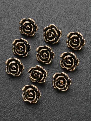 7/20/50 Stück/Packung Vintage Rosenblumen-Metallknöpfe für Schaftwollmantelkleid DIY Schuhe Hüte Dekorknöpfe Nähzubehör-Golden-50 Stück-11 mm 7/20/50 Stück/Packung Vintage Rosenblumen-Metallknöpfe für Schaftwollmantelkleid DIY Schuhe Hüte Dekorknöpfe Nähzubehör-Golden-50 Stück-11 mm von ZEYRU