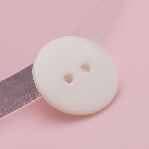9–30 mm gemischte Knöpfe für Kinderkleidung, bunte Doppelaugen-Brotknöpfe für DIY-Harz, Scrapbooking, Handstricken, Basteln – beige-40L, 25,0 mm, 20 St von ZEYRU