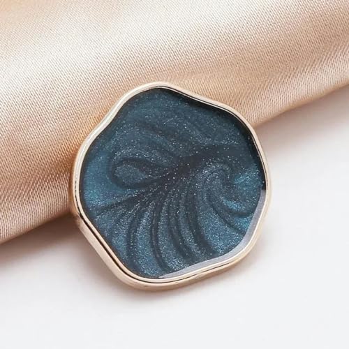 Exquisite goldene Blumen-Harz-Ösenknöpfe für Handarbeiten, Hochzeit, Kleidung, Damen, Mantel, Anzug, Strickjacke, 21/25/30 mm, Nähknöpfe, Marineblau, 30 mm, 6 Stück Exquisite goldene Blumen-Harz-Ösenknöpfe für Handarbeiten, Hochzeit, Kleidung, Damen, Mantel, Anzug, Strickjacke, 21/25/30 mm, Nähknöpfe, Marineblau, 30 mm, 6 Stück von ZEYRU