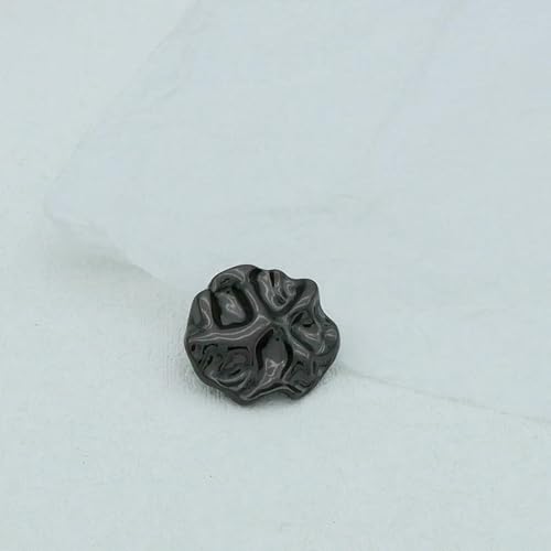 Gold-Schwarz-Silber-Legierung Nähknöpfe für Kleidung, Mantel, Dekoration, Bastelbedarf, großer Scrapbooking-Metallknopf, unregelmäßig, 01–18 mm, 2 Stück von ZEYRU