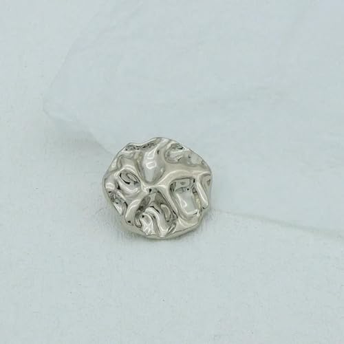 Gold-Schwarz-Silber-Legierung Nähknöpfe für Kleidung, Mantel, Dekoration, Bastelbedarf, großer Scrapbooking-Metallknopf, unregelmäßig, 03–18 mm, 2 Stück von ZEYRU