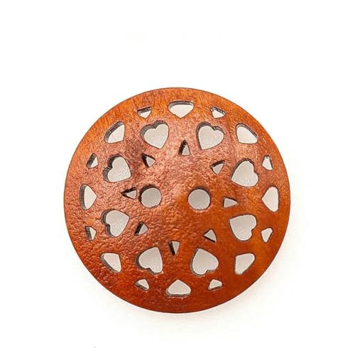 Holzknopf, pfirsichfarben, hohl, rund, Holzknopf, Retro-Farbe, zwei Ösen, Knopf, Pullover, Strickjacke, Knopf, Zubehör, Knopf, roter Kaffee, 30 mm, 50 Stück Holzknopf, pfirsichfarben, hohl, rund, Holzknopf, Retro-Farbe, zwei Ösen, Knopf, Pullover, Strickjacke, Knopf, Zubehör, Knopf, roter Kaffee, 30 mm, 50 Stück von ZEYRU