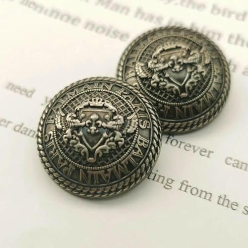 Metallknöpfe, Kronenmuster, golden, britischer College-Stil, Designer, handgefertigt, Luxus-Kleidungsstück, Nähzubehör, DIY-Knöpfe, 6 Stück, 13–11,5 mm, 6 Stück Metallknöpfe, Kronenmuster, golden, britischer College-Stil, Designer, handgefertigt, Luxus-Kleidungsstück, Nähzubehör, DIY-Knöpfe, 6 Stück, 13–11,5 mm, 6 Stück von ZEYRU