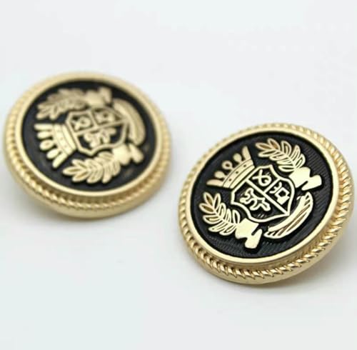Metallknöpfe, Kronenmuster, golden, britischer College-Stil, Designer, handgefertigt, Luxus-Kleidungsstück, Nähzubehör, DIY-Knöpfe, 6 Stück, 17–18 mm, 6 Stück Metallknöpfe, Kronenmuster, golden, britischer College-Stil, Designer, handgefertigt, Luxus-Kleidungsstück, Nähzubehör, DIY-Knöpfe, 6 Stück, 17–18 mm, 6 Stück von ZEYRU