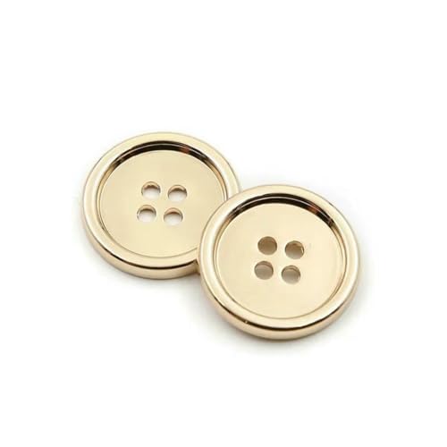 Metallknopf mit vier Augen, für Anzug, Mantel, Windjacke, Pullover, Nähknöpfe, rund, Kleidungszubehör, 10 Stück/Los, Gold, 25 mm Metallknopf mit vier Augen, für Anzug, Mantel, Windjacke, Pullover, Nähknöpfe, rund, Kleidungszubehör, 10 Stück/Los, Gold, 25 mm von ZEYRU
