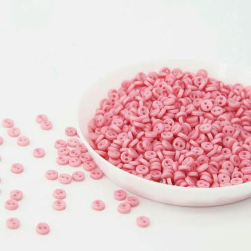 Mini-Knöpfe, 3,0 mm, Handarbeitsharz, 2 Löcher, Knopf für Heimwerker, Basteln, Cartoon-Puppen, Kleidung, Schuhe, Scrapbooking, Kleidungsstücke, Nähen, 02, 100 Stück von ZEYRU