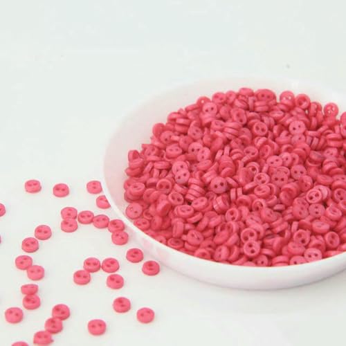 Mini-Knöpfe, 3,0 mm, Handarbeitsharz, 2 Löcher, Knopf für Heimwerker, Basteln, Cartoon-Puppen, Kleidung, Schuhe, Scrapbooking, Kleidungsstücke, Nähen, 05, 100 Stück von ZEYRU