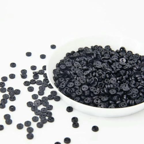Mini-Knöpfe, 3,0 mm, Handarbeitsharz, 2 Löcher, Knopf für Heimwerker, Basteln, Cartoon-Puppen, Kleidung, Schuhe, Scrapbooking, Kleidungsstücke, Nähen, 20–100 Stück von ZEYRU