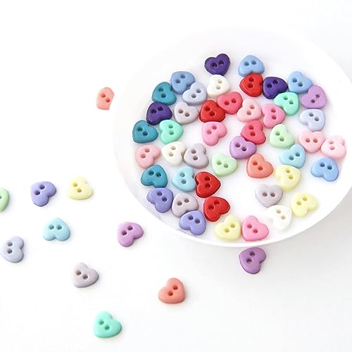 Mini-Knöpfe, 6 mm, 2 Löcher, kleine Herzknöpfe, für Puppen, Kleidung, Nähzubehör, Basteln, Scrapbooking, Weihnachten, Geschenkkarten, Dekor, 21 gemischt, 50 Stück Mini-Knöpfe, 6 mm, 2 Löcher, kleine Herzknöpfe, für Puppen, Kleidung, Nähzubehör, Basteln, Scrapbooking, Weihnachten, Geschenkkarten, Dekor, 21 gemischt, 50 Stück von ZEYRU