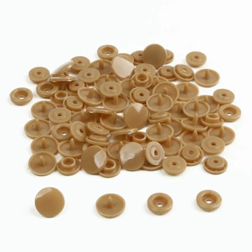 Modische 10/20/50/100 Sets T5 Druckknöpfe Nylonknöpfe Kinderknöpfe Set für Babypuppen Kleidung Nähzubehör-Hellbraun-10 Sets Modische 10/20/50/100 Sets T5 Druckknöpfe Nylonknöpfe Kinderknöpfe Set für Babypuppen Kleidung Nähzubehör-Hellbraun-10 Sets von ZEYRU