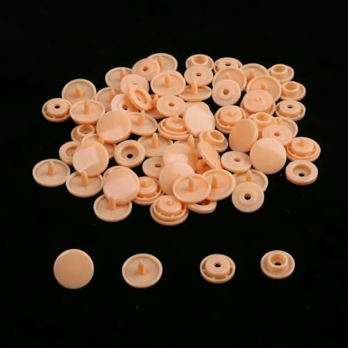 Modische 10/20/50/100 Sets T5 Druckknöpfe Nylonknöpfe Kinderknöpfe Set für Babypuppen Kleidung Nähzubehör-Nude-10 Sets von ZEYRU