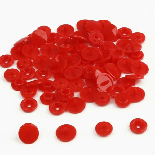 Modische 10/20/50/100 Sets T5 Druckknöpfe Nylonknöpfe Kinderknöpfe Set für Babypuppen Kleidung Nähzubehör-Rot-100 Sets Modische 10/20/50/100 Sets T5 Druckknöpfe Nylonknöpfe Kinderknöpfe Set für Babypuppen Kleidung Nähzubehör-Rot-100 Sets von ZEYRU