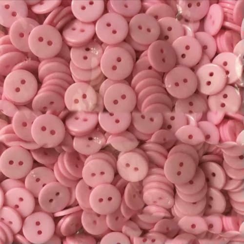 Nähknöpfe für Kinder, Kleidungsknöpfe, 6/9/11/12 mm, 2 Löcher, runde Form, Kleidungszubehör für Puppen, Scrapbooking, 2 Löcher, rosa, 9 mm, 100 Stück Nähknöpfe für Kinder, Kleidungsknöpfe, 6/9/11/12 mm, 2 Löcher, runde Form, Kleidungszubehör für Puppen, Scrapbooking, 2 Löcher, rosa, 9 mm, 100 Stück von ZEYRU