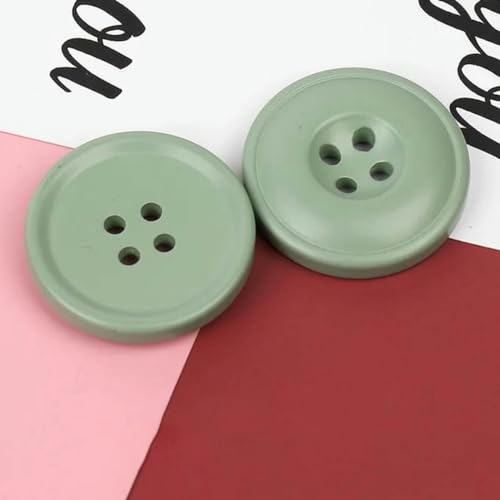 Neue 6 Stück Harzknöpfe mit 4 Löchern, Nähzubehör, Größe komplett für Kleidung, dekorative Knöpfe, handgefertigt, zum Selbermachen, Grün, 25 mm Neue 6 Stück Harzknöpfe mit 4 Löchern, Nähzubehör, Größe komplett für Kleidung, dekorative Knöpfe, handgefertigt, zum Selbermachen, Grün, 25 mm von ZEYRU