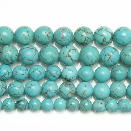 Neue natürliche hellblaue Howlith-Türkis-Perlen, rund, lose, 15 Zoll Strang, 4, 6, 8, 10, 12 mm, Größe zur Schmuckauswahl, 8 mm, 45 bis 48 Stück Neue natürliche hellblaue Howlith-Türkis-Perlen, rund, lose, 15 Zoll Strang, 4, 6, 8, 10, 12 mm, Größe zur Schmuckauswahl, 8 mm, 45 bis 48 Stück von ZEYRU