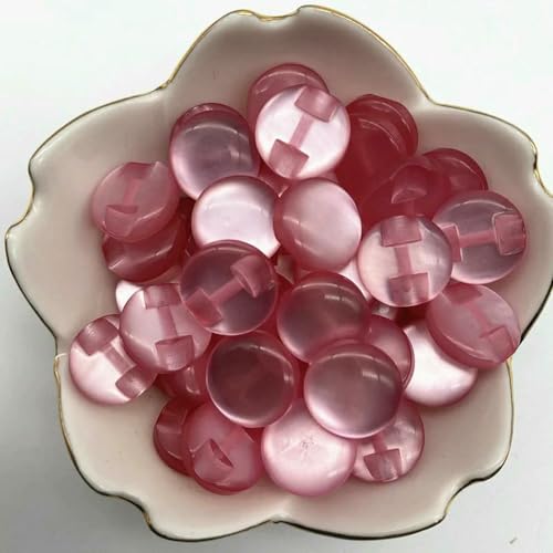 Neuer 12,5 mm farbiger Katzenstein, runder Acrylknopf mit hohem Knöchel, Kleidung, Blusen, handdekoriert, DIY-Bastelzubehör-07-(50 Stück) von ZEYRU